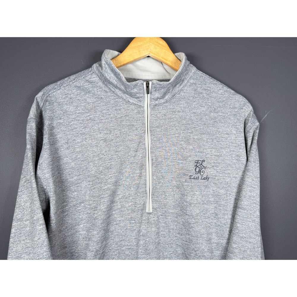 Donald Ross East Lake Golf Club Atlanta Mens Medium Gray Quarter Zip Pullover